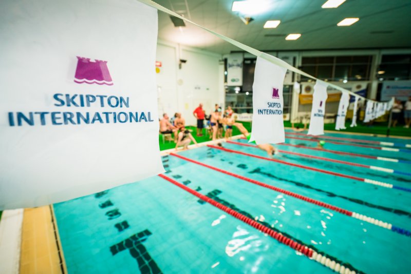 Skipton Swimarathon with Skipton flags