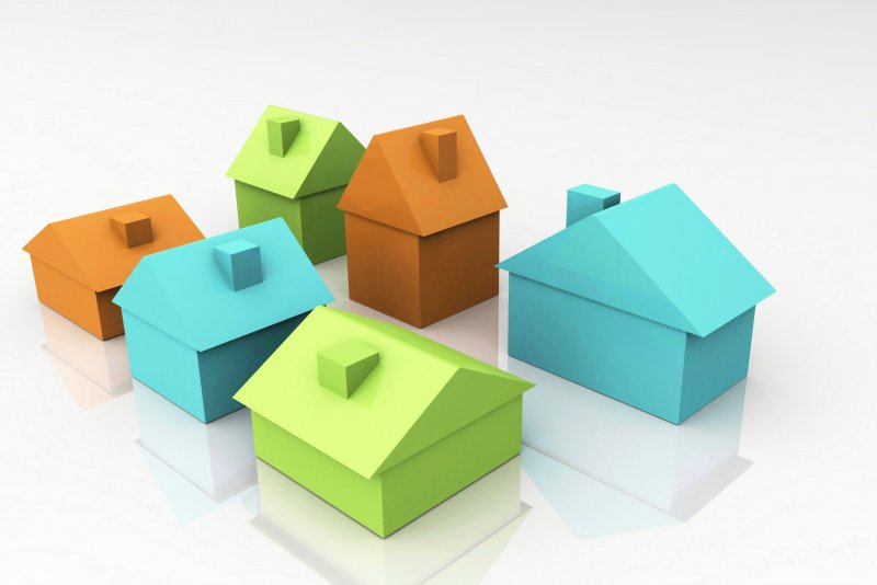 small coloured houses