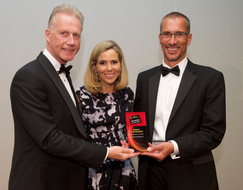 Skipton staff collecting award