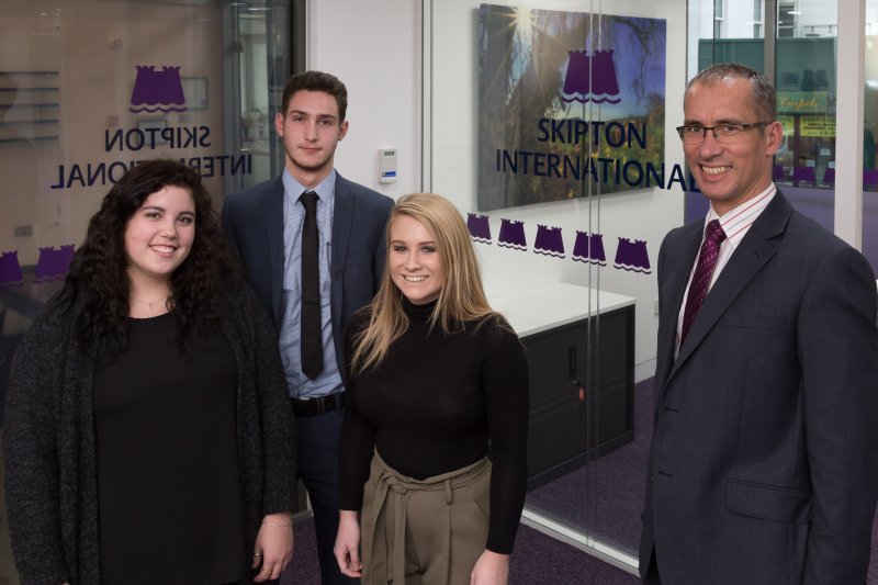 People photographed in Skipton International Limited lobby