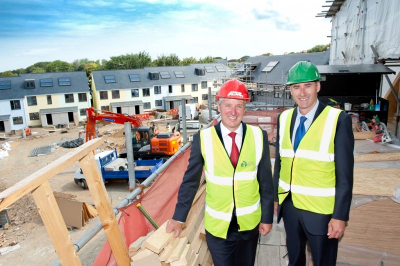 Two men on a construction site