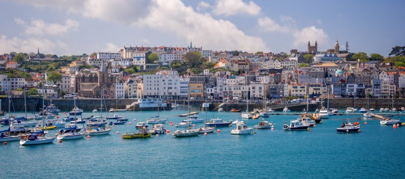 small harbour on a sunny day 